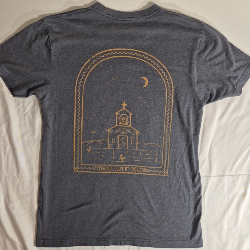 Texas Hill Country Moon Graphic Tee - Slate Blue